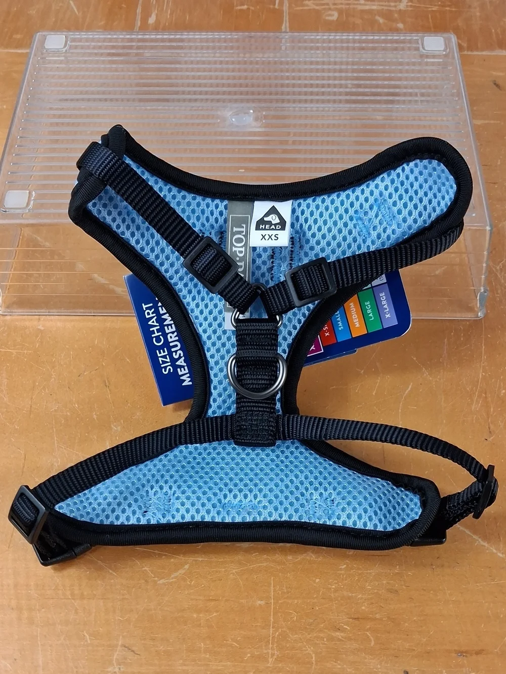 Top Paw Adjustable Fashion Comfort Blue & Black Checkered XXSmall Dog Harness